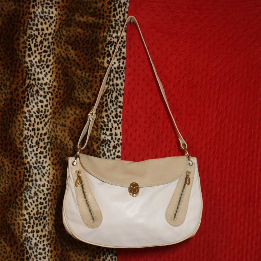 Marino Orlandi Beige Purse Leather, Made in Italy